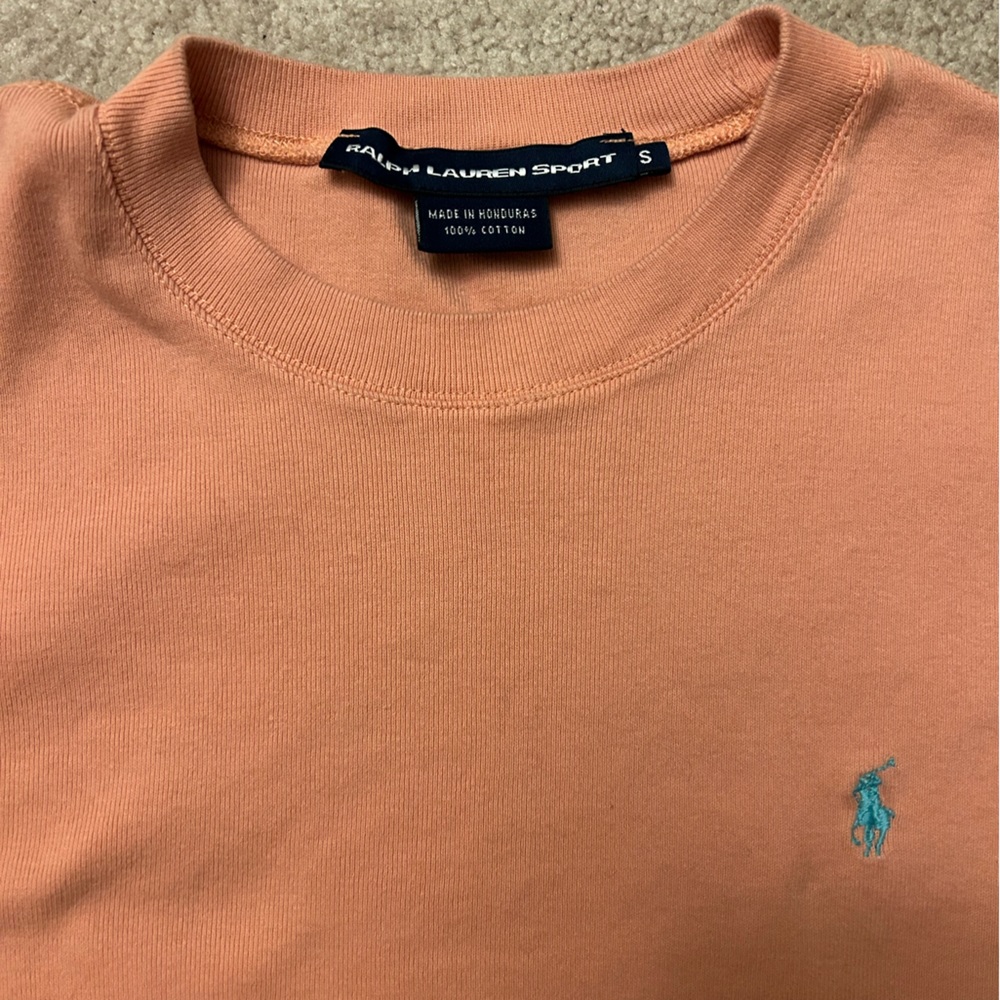 Vintage salmon Ralph Lauren Sport tshirt Small 100% cotton